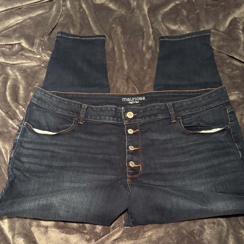 Maurices High Rise Dark Indigo Jeans